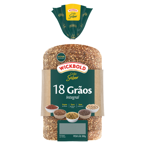PAO WICKBOLD GRAO SABOR INTEGRAL 18 GRAOS 500G