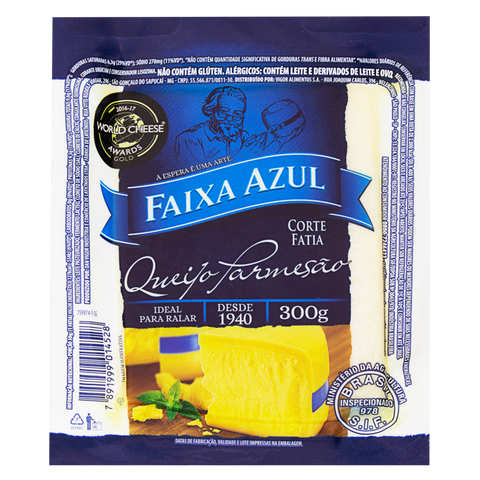 QUEIJO PARMESÃO FAIXA AZUL FATIA 300G