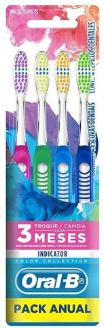 ESCOVA DENTAL ORAL B PRO SAUD INDICADOR COLOR MACIA C/4