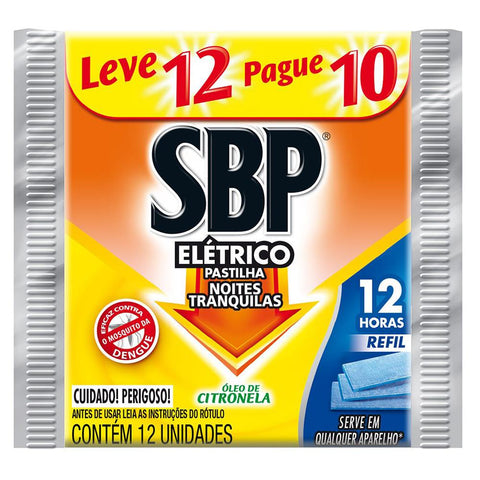 REPELENTE SBP RF 12H CITRONELA PASTILHA LV12 PG10