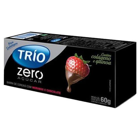 BARRA CEREAL TRIO ZERO MORANGO CHOCOLATE 60g