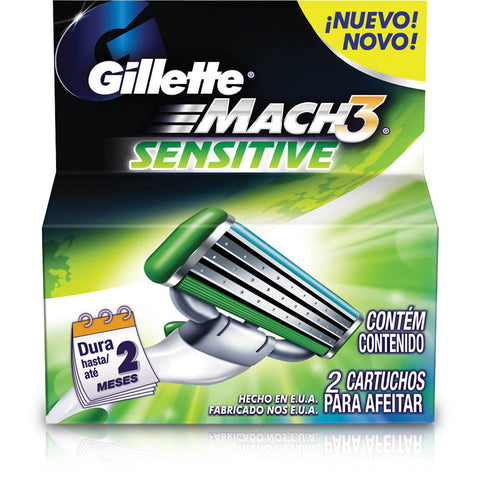 CARGA GILLETTE MACH3 SENSITIVE C/2