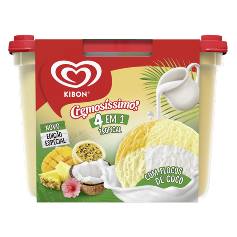 SORVETE KIBON 4 EM 1 TROPICAL 2L