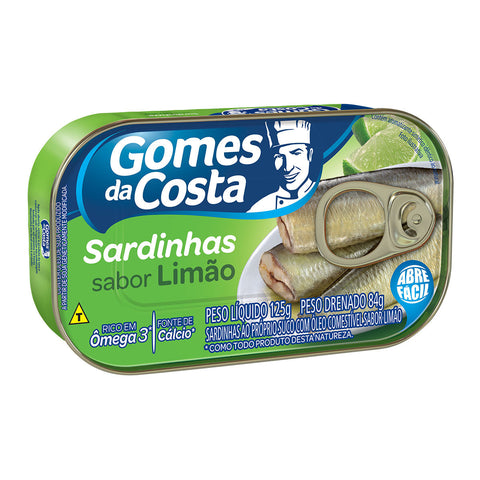SARDINHA GOMES DA COSTA LIMAO 125G
