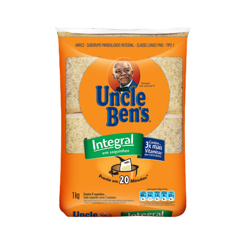 ARROZ UNCLE BENS INTEGRAL C/8 SAQ 1KG
