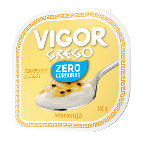 IOGURTE VIGOR GREGO ZERO MARACUJA 100g