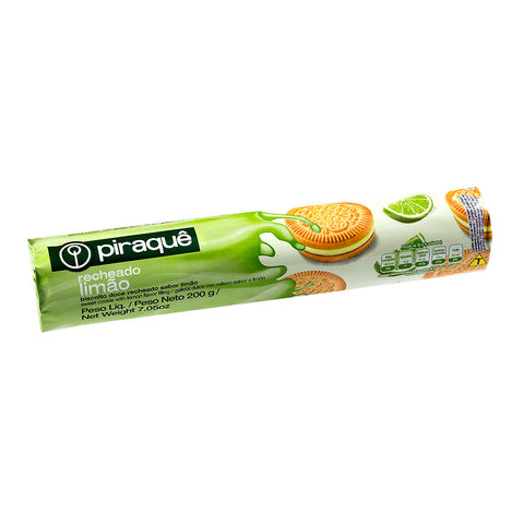 BISCOITO PIRAQUE RECHEADO LIMAO 200g