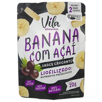 BISCOITO SNACK VILA ALIMENTOS BANANA ACAI 20G