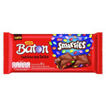 CHOCOLATE GAROTO BATON SMARTIES TABLETE AO LEITE 90g