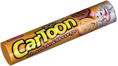 BISCOITO PARATI CARTOON RECHEADO CHOCOLATE MORANGO 140G