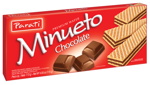 BISCOITO PARATI MINUETO WAFER CHOCOLATE 115G