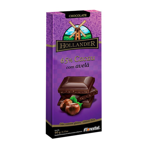 CHOCOLATE HOLLANDER 65% CACAU AVELA 90g