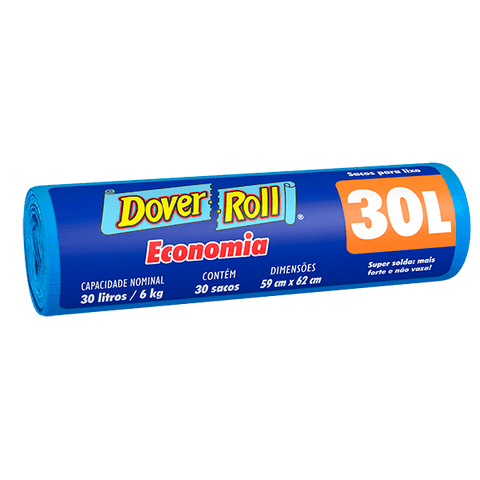 SACO P/ LIXO DOVER ROLL 30L C/30
