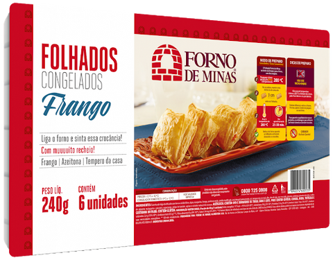 FOLHADO FORNO DE MINAS FRANGO C/6 240G