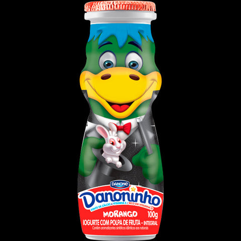IOGURTE DANONINHO BRINQUEDINO MORANGO 100G