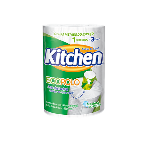 PAPEL TOALHA KITCHEN DUO ECOROLO C/1 180 FOLHAS