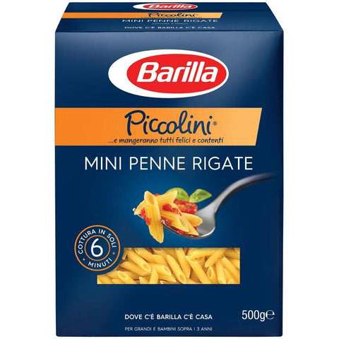MASSA BARILLA MINI PICCOLINI PENNE RIGATE 500G