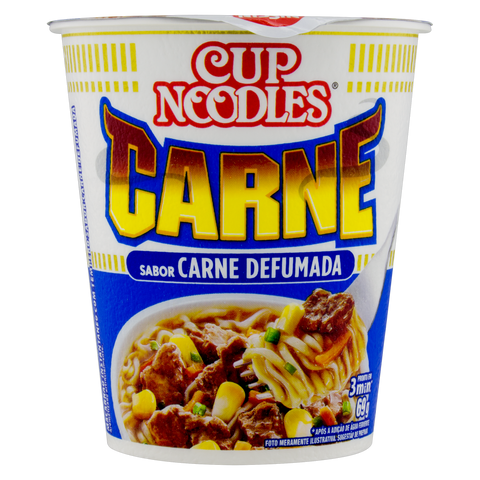 MASSA INSTANTÂNEA NISSIN CUP NOODLES CARNE DEFUMADA 69G