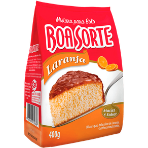 MISTURA BOLO BOA SORTE LARANJA 400G
