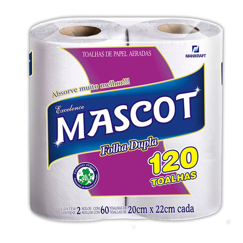 PAPEL TOALHA MASCOT FD C/2 120 FOLHAS