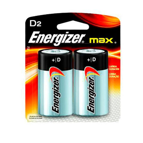 PILHA ENERGIZER MAX ALCALINA D C/2