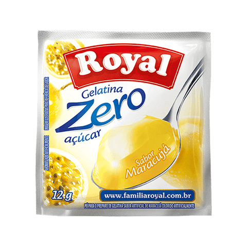 GELATINA ROYAL ZERO MARACUJA 12G