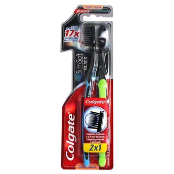 ESCOVA DENTAL COLGATE SLIM SOFT BLACK C/2 MACIA