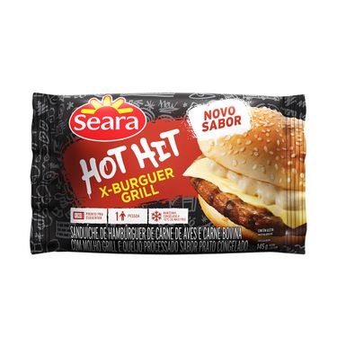 SANDUICHE SEARA HOT HIT X-BURGUER GRILL 145G