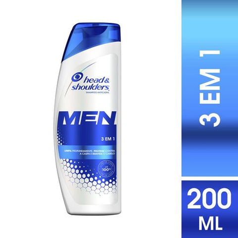 SHAMPOO HEAD SHOULDERS MEN 3 EM 1 200ML