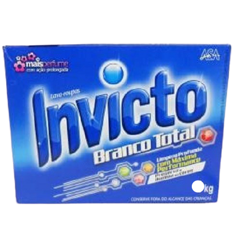 LAVA ROUPAS PO INVICTO BRANCO TOTAL 500G