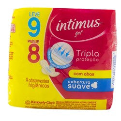 ABSORVENTE INTIMUS GEL TRIPLA PROT SUAVE C/ABAS LV9 PG8