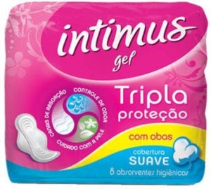 ABSORVENTE INTIMUS GEL TRIPLA PROT SUAVE C/ABAS C/8