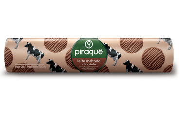 BISCOITO PIRAQUE LEITE MALTADO COBERTO CHOCOLATE 80g