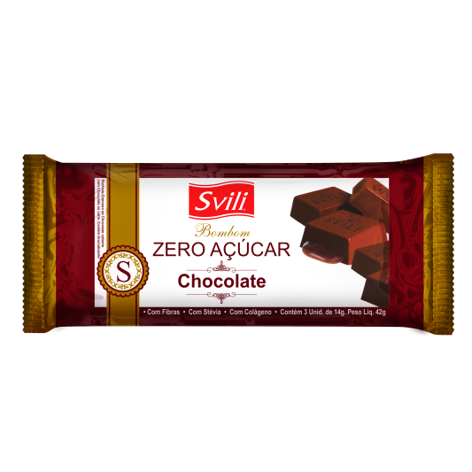 BOMBOM SVILI ZERO CHOCOLATE C/3 42G