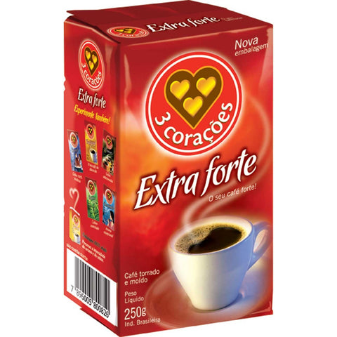 CAFE 3 CORACOES EXTRAFORTE VACUO 250G