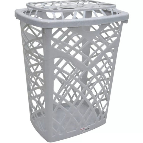 CESTO P/ ROUPAS JAGUAR RETANGULAR TELADO TAMPA 30L
