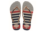 HAVAIANAS SLIM NAUTICAL BRANCO/ROSE GOLD 41/42