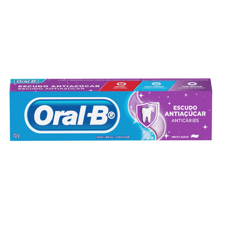 CREME DENTAL ORAL-B ESCUDO ANTIACUCAR 70g