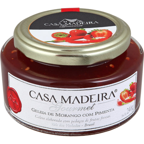 GELEIA CASA MADEIRA GOURMET MORANGO C/PIMENTA 240G