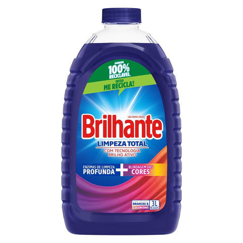 LAVA ROUPAS LIQ BRILHANTE BRILHO ATIVO 3L