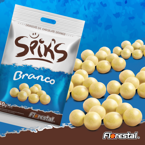CHOCOLATE FLORESTAL SPIKS BRANCO 50g