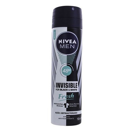 DESODORANTE NIVEA AERO MEN INVISIBLE BLACK WHITE FRESH 150ML