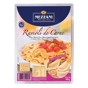 RAVIOLI MEZZANI CARNE 400G