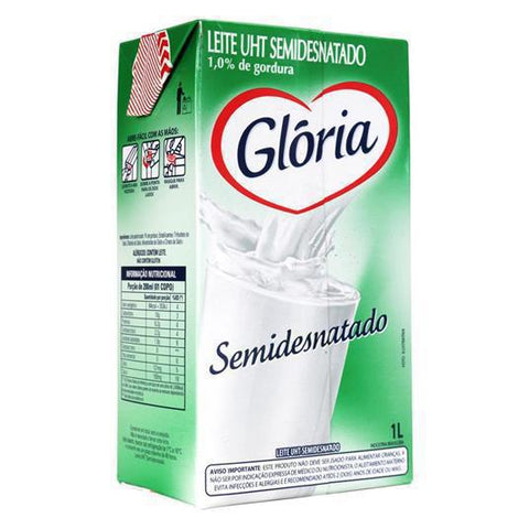 LEITE GLORIA SEMIDESNATADO 1L