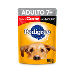 RACAO PEDIGREE ADULTO CARNE 7 ANOS SH 100G