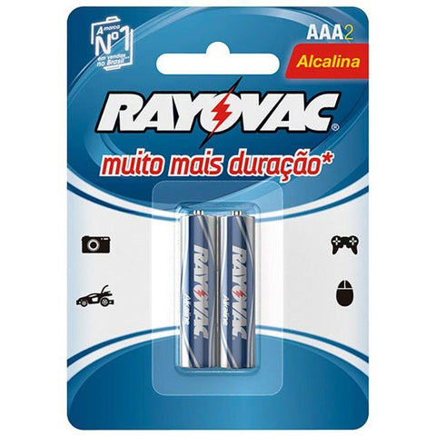 PILHA RAYOVAC ALCALINA AAA C/2