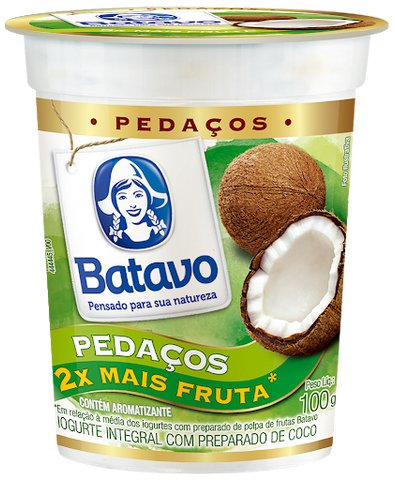 IOGURTE BATAVO PEDACOS FRUTAS COCO 100g