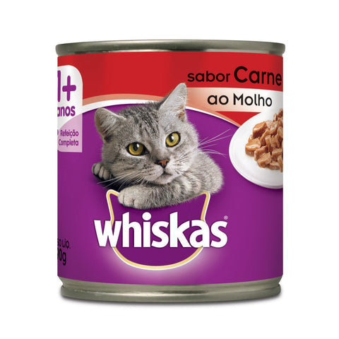 RACAO WHISKAS CARNE AO MOLHO SH 85g