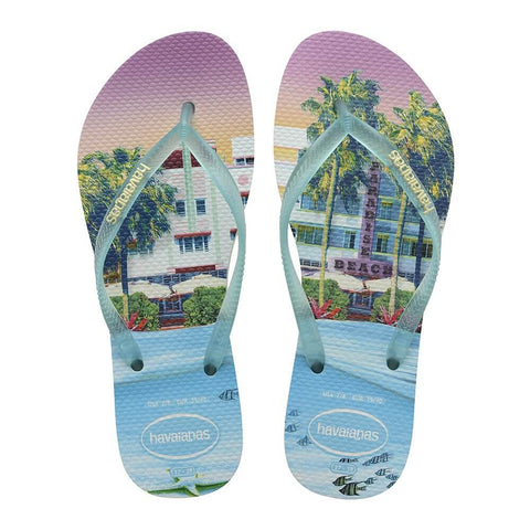 HAVAIANAS SLIM PAISAGE BRANCO VERDE CLARO 37/38