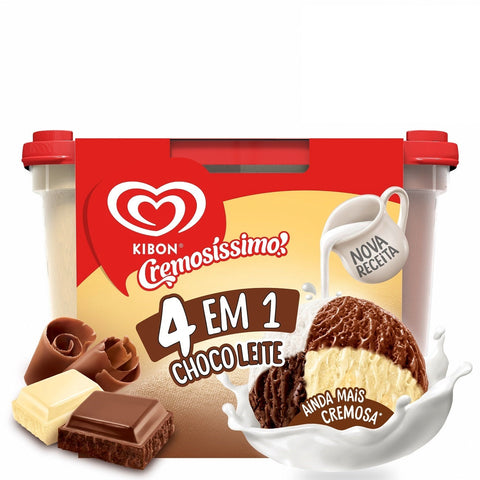 SORVETE KIBON 4 EM 1 CHOCOLATE 2L